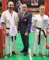 Karatecy Tarnowskiego Klubu Sportowego Oyama Karate i prezes klubu